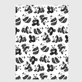 Скетчбук с принтом Акварельные панды паттерн в Курске, 100% бумага
 | 48 листов, плотность листов — 100 г/м2, плотность картонной обложки — 250 г/м2. Листы скреплены сверху удобной пружинной спиралью | art | black white | cute | funny panda | panda | pandas | pattern | watercolor | акварель | акварельный рисунок | арт | детский рисунок | маленькие панды | медведи | медвежата | милые панды | мишки | панда | пандочка | пандочки | узор
