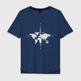 Мужская футболка хлопок Oversize с принтом Карта Мира Компас  в Курске, 100% хлопок | свободный крой, круглый ворот, “спинка” длиннее передней части | africa | afrika | australia | brazil | compas | earth | geraldic | planet | russia | usa | world map | астралия | африка | бразилия | геральдика | земля | континенты | планета | роза ветров | россия | страна | страны | сша