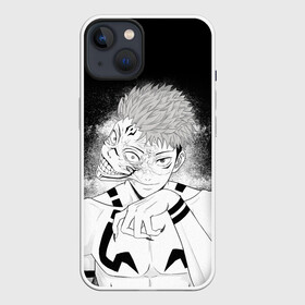 Чехол для iPhone 13 с принтом МАГИЧЕСКАЯ БИТВА | SUKUNA в Курске,  |  | anime | japan | japanese | jujutsu | jujutsu kaisen | kaisen | sukuna | tattoo | аниме | двуликий призрак | иероглифы | инумаки | итадори | итадори юдзи | магическая битва | нобара | панда | рёмен | рёмен сукуна | сатору | сукуна