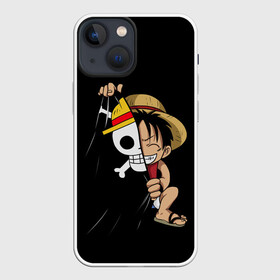 Чехол для iPhone 13 mini с принтом ONE PIECE ЛУФФИ  ЧЕРЕП СИМВОЛ в Курске,  |  | anime | luffi | lufi | manga | one piece | samurai | wano ван пис | zoho | большой куш | ван пис | вон пис | зохо | корабль | луфи | луффи | манга | манки д. луффи | пират | самурай | уон пис