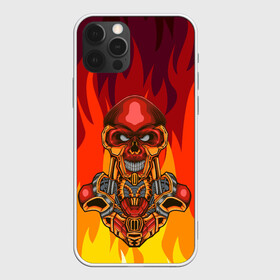 Чехол для iPhone 12 Pro с принтом Меха скелет Steampunk Fire (Z) в Курске, силикон | область печати: задняя сторона чехла, без боковых панелей | Тематика изображения на принте: steam punk | steamfest | steampunk | бойлерпанк | дизельпанк | клокпанк | маннерпанк | механика | научная фантастика | паро панк | паровой панк | паропанк | стим панк | стимпанк | стимпанк стиль | стимфест