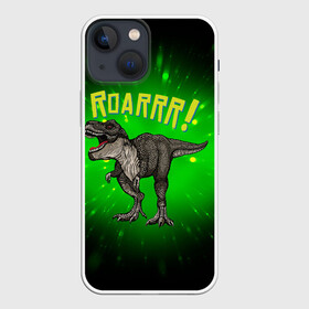 Чехол для iPhone 13 mini с принтом Roarrr Динозавр T rex в Курске,  |  | dino | dinosaur | roar | t rex | динозавр | роар | тирекс | трекс