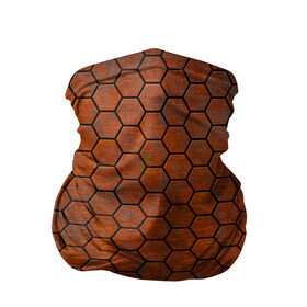 Бандана-труба 3D с принтом Ржавые Соты в Курске, 100% полиэстер, ткань с особыми свойствами — Activecool | плотность 150‒180 г/м2; хорошо тянется, но сохраняет форму | armor | hexagons | honeycombs | rusty | ржавчина | соты