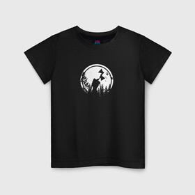 Детская футболка хлопок с принтом Siren Head in the forest в Курске, 100% хлопок | круглый вырез горловины, полуприлегающий силуэт, длина до линии бедер | scp | siren head | лес | монстр | персонаж | сиреноголовый