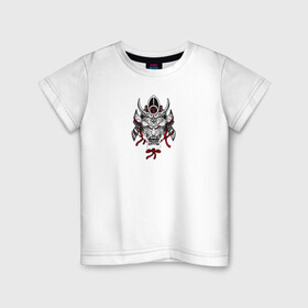 Детская футболка хлопок с принтом Samuray в Курске, 100% хлопок | круглый вырез горловины, полуприлегающий силуэт, длина до линии бедер | samuray | в топе | в тренде | голова | история | китай