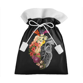 Подарочный 3D мешок с принтом Natural Heart Dual в Курске, 100% полиэстер | Размер: 29*39 см | 8 | flower | flowers | garden | heart | natural | symbiote | день | женский | марта | международный | природа | растения | сердце | симбиот | цветы