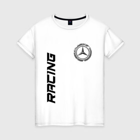 Женская футболка хлопок с принтом Mercedes в Курске, 100% хлопок | прямой крой, круглый вырез горловины, длина до линии бедер, слегка спущенное плечо | amg | auto | bens | benz | logo | merc | mercedes | mersedes | moto | star | vthctltc | авто | амг | бенц | звезда | класс | лого | логотип | мерин | мерс | мерседес | мото | символ | символы | ьуксувуы