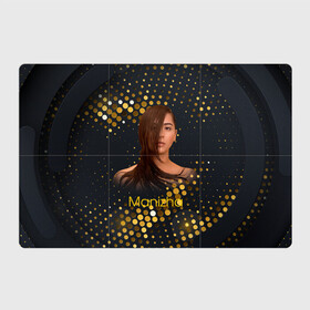 Магнитный плакат 3Х2 с принтом Manizha Gold Black в Курске, Полимерный материал с магнитным слоем | 6 деталей размером 9*9 см | manizha | далеровна | душанбе | евровидение | евровидение 2021 | манижа | певица | таджикистан | хамраева