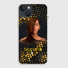 Чехол для iPhone 13 с принтом Manizha Gold  Black в Курске,  |  | manizha | далеровна | душанбе | евровидение | евровидение 2021 | манижа | певица | таджикистан | хамраева