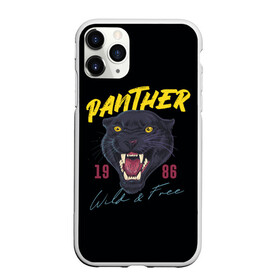 Чехол для iPhone 11 Pro Max матовый с принтом Пантера 1986 в Курске, Силикон |  | 1986 | panther | джунгли | дикая | кошка | пантера