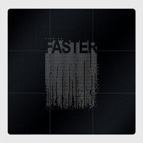 Магнитный плакат 3Х3 с принтом Faster Быстрый в Курске, Полимерный материал с магнитным слоем | 9 деталей размером 9*9 см | Тематика изображения на принте: fast | faster | бег | бегун | быстрый | спорт | спортивный | текст