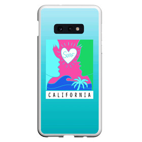 Чехол для Samsung S10E с принтом CALIFORNIA SURF в Курске, Силикон | Область печати: задняя сторона чехла, без боковых панелей | california | love | surf | влюбленные | закат | калифорния | любовь | море | пальма