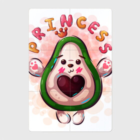 Магнитный плакат 2Х3 с принтом Принцесса Авокадо милашка в Курске, Полимерный материал с магнитным слоем | 6 деталей размером 9*9 см | авокадо | малышка | милашка | мультяшка | надпись | сердце