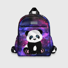 Детский рюкзак 3D с принтом Space Panda в Курске, 100% полиэстер | лямки с регулируемой длиной, сверху петелька, чтобы рюкзак можно было повесить на вешалку. Основное отделение закрывается на молнию, как и внешний карман. Внутри дополнительный карман. По бокам два дополнительных кармашка | Тематика изображения на принте: animal | bear | panda | space | star | вселенная | галактика | животные | звёзды | космос | медведь | миша | панда