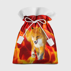 Подарочный 3D мешок с принтом Fire Fox в Курске, 100% полиэстер | Размер: 29*39 см | animal | fire | fox | texture | битва огней | животные | лис | лиса | огонь | пламя | стихия | текстура