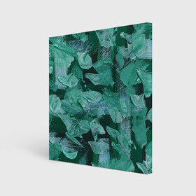 Холст квадратный с принтом Зелень в Курске, 100% ПВХ |  | абстракция | молодежное | пестрое | стиль | тренд | хайп