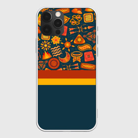 Чехол для iPhone 12 Pro Max с принтом Африканская Символика в Курске, Силикон |  | Тематика изображения на принте: африка | африканская символика | знаки | линии | полосы | рисунок | туризм