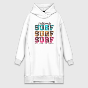 Платье-худи хлопок с принтом Surf в Курске,  |  | surf | usa | калифорния | лето | море