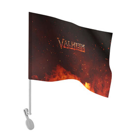 Флаг для автомобиля с принтом Valheim огненный лого в Курске, 100% полиэстер | Размер: 30*21 см | fantasy | mmo | valheim | valve | валхейм | вальхейм | викинги | выживалка | игра | королевская битва | ммо | ролевая игра | фэнтази