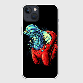 Чехол для iPhone 13 с принтом Among Us | Aliens в Курске,  |  | aliens | among | among us | crewmate | facehugger | game | impister | impistor | predator | space | us | vote | xenomorph | выживший | игра | инопланетный | космос | ксеноморф | лицехват | невиновный | предатель | самозванец | хищник | чужие | 