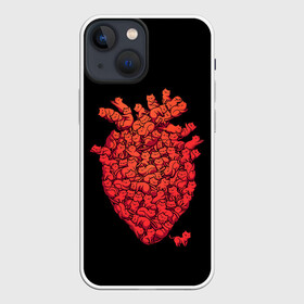 Чехол для iPhone 13 mini с принтом Сердце Из Котиков в Курске,  |  | cat | cats | heart | kittens | love | meow | moore | red | кот | котики | котята | кошка | красный | лав | любовь | мур | мяу | сердечко | сердце