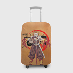 Чехол для чемодана 3D с принтом Кёджуро Ренгоку Kimetsu no Yaiba в Курске, 86% полиэфир, 14% спандекс | двустороннее нанесение принта, прорези для ручек и колес | demon slayer | kamado | kimetsu no yaiba | nezuko | tanjiro | аниме | гию томиока | зеницу агацума | иноске хашибира | камадо | клинок | корзинная девочка | манга | музан кибуцуджи | незуко | рассекающий демонов | танджиро