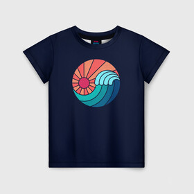 Детская футболка 3D с принтом Sun and Sea. Yin and Yang в Курске, 100% гипоаллергенный полиэфир | прямой крой, круглый вырез горловины, длина до линии бедер, чуть спущенное плечо, ткань немного тянется | a | and | eang | lights | mosaic | of | sea | sun | symbiosis | the | wave | yin | волны | и | ин | лучи | мозаика | море | океан | симбиоз | солнечные | солнца | солнце | ян
