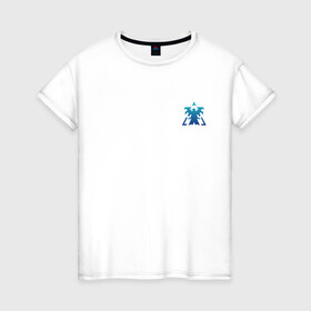 Женская футболка хлопок с принтом Terran logo mini | Blue в Курске, 100% хлопок | прямой крой, круглый вырез горловины, длина до линии бедер, слегка спущенное плечо | marine | terran | земляне | маринос | морпехи | раса людей | терран