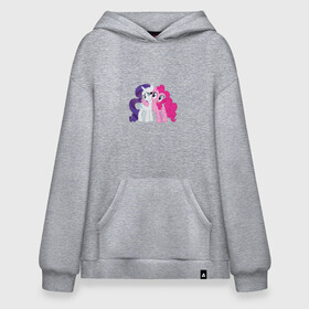 Худи SuperOversize хлопок с принтом My Little Pony Pinkie Pie And  в Курске, 70% хлопок, 30% полиэстер, мягкий начес внутри | карман-кенгуру, эластичная резинка на манжетах и по нижней кромке, двухслойный капюшон
 | Тематика изображения на принте: applejack | friendship | mylittlepony | rainbow dash | twilight sparkle | waifu | вайфу | дружба это магия | друзья | кони | моя маленькая пони | мультфильм | пони | радуга | ренбоу деш | эплджек