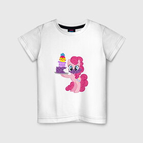 Детская футболка хлопок с принтом My Little Pony Pinkie Pie в Курске, 100% хлопок | круглый вырез горловины, полуприлегающий силуэт, длина до линии бедер | Тематика изображения на принте: applejack | friendship | mylittlepony | rainbow dash | twilight sparkle | waifu | вайфу | дружба это магия | друзья | кони | моя маленькая пони | мультфильм | пони | радуга | ренбоу деш | эплджек