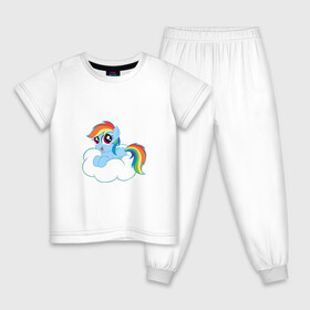 Детская пижама хлопок с принтом My Little Pony Rainbow Dash в Курске, 100% хлопок |  брюки и футболка прямого кроя, без карманов, на брюках мягкая резинка на поясе и по низу штанин
 | applejack | friendship | mylittlepony | rainbow dash | twilight sparkle | waifu | вайфу | дружба это магия | друзья | кони | моя маленькая пони | мультфильм | пони | радуга | ренбоу деш | эплджек
