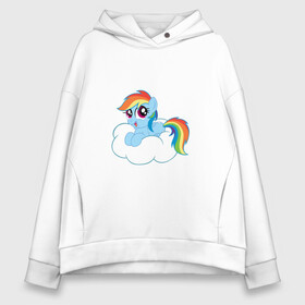 Женское худи Oversize хлопок с принтом My Little Pony Rainbow Dash в Курске, френч-терри — 70% хлопок, 30% полиэстер. Мягкий теплый начес внутри —100% хлопок | боковые карманы, эластичные манжеты и нижняя кромка, капюшон на магнитной кнопке | applejack | friendship | mylittlepony | rainbow dash | twilight sparkle | waifu | вайфу | дружба это магия | друзья | кони | моя маленькая пони | мультфильм | пони | радуга | ренбоу деш | эплджек