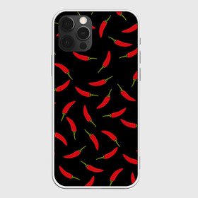 Чехол для iPhone 12 Pro Max с принтом Chili peppers в Курске, Силикон |  | Тематика изображения на принте: chili peppers | горячий | еда | овощ | острый | перец чили | узор
