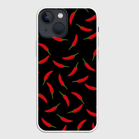 Чехол для iPhone 13 mini с принтом Chili peppers в Курске,  |  | chili peppers | горячий | еда | овощ | острый | перец чили | узор