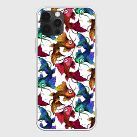 Чехол для iPhone 12 Pro Max с принтом Японские рыбки КОИ узор в Курске, Силикон |  | aquarium | japan | japan koi | japanese | koi fish | pattern | watercolor | акварель | аквариум | большие глаза | декоративные рыбки | животные | карп | карпы | паттерн | разноцветные рыбки | рисунок | сазан | сазаны | узор из рыб