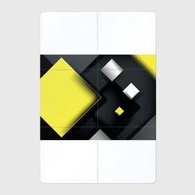 Магнитный плакат 2Х3 с принтом Желто черный ромб в Курске, Полимерный материал с магнитным слоем | 6 деталей размером 9*9 см | абстракция | желтое | крутое | молодежное | хайповое