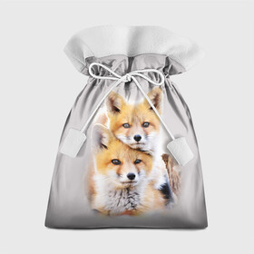 Подарочный 3D мешок с принтом Лисята в Курске, 100% полиэстер | Размер: 29*39 см | детеныши | животные | лиса | лисенок | лисичка | лисята | природа | рыжая