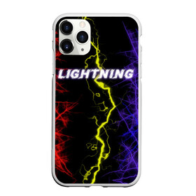 Чехол для iPhone 11 Pro Max матовый с принтом Lightning | Молния в Курске, Силикон |  | женская | краски | молния | молодёжь | мужская | надпись | неон | погода | свобода | тренд