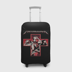 Чехол для чемодана 3D с принтом METALLICA в Курске, 86% полиэфир, 14% спандекс | двустороннее нанесение принта, прорези для ручек и колес | american | metal band | metallica | music | mystic | rock | американская | металлика | музыка | рок