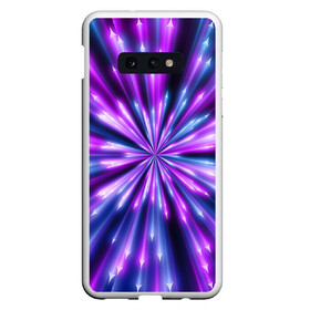 Чехол для Samsung S10E с принтом Неоновые стрелы в Курске, Силикон | Область печати: задняя сторона чехла, без боковых панелей | космос | лучи | неон | пространство | стрелы