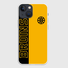 Чехол для iPhone 13 mini с принтом NHL BOSTON BRUINS в Курске,  |  | black | boston | bruins | hockey | ice | logo | nhl | sport | usa | бостон | брюинз | кубок | логотип | нхл | спорт | стэнли | хоккей