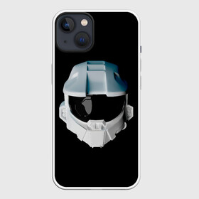 Чехол для iPhone 13 с принтом Halo Infinite White в Курске,  |  | game | games | halo | heilo | master chif | spartan | игра | игры | ковенант | ковенанты | мастер чиф | спартанец | хало | хейло | хэйло