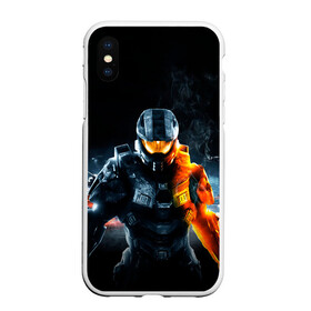 Чехол для iPhone XS Max матовый с принтом Halo x Battlefield в Курске, Силикон | Область печати: задняя сторона чехла, без боковых панелей | Тематика изображения на принте: battlefield | game | games | halo | heilo | master chif | spartan | баттелфилд | игра | игры | ковенант | ковенанты | мастер чиф | спартанец | хало | хейло | хэйло