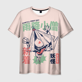 Мужская футболка 3D с принтом Аниме Демон Козо Ёкай в Курске, 100% полиэфир | прямой крой, круглый вырез горловины, длина до линии бедер | anime | art | folklore | illustration | japan | japanese | kanji | kozo demon | yokai | ёкай | иероглифы | иллюстрация | йокай | кандзи | козо | манга | обакэ | рисунок в стиле аниме | сверхъестественное существо | фольклор | япония