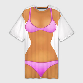 Платье-футболка 3D с принтом Tanned body в Курске,  |  | body | girl | perfect body | tan | tanned body | woman | womans body | девушка | женское тело | загар | идеальное тело | тело