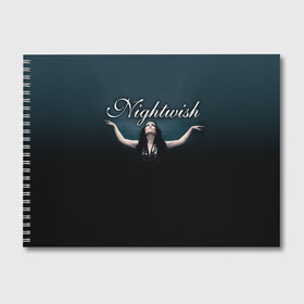 Альбом для рисования с принтом Nightwish with Tarja в Курске, 100% бумага
 | матовая бумага, плотность 200 мг. | Тематика изображения на принте: nightwish | tarja | tarja turanen | turunen | найтвиш | тарья | тарья турунен | турунен
