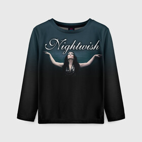 Детский лонгслив 3D с принтом Nightwish with Tarja в Курске, 100% полиэстер | длинные рукава, круглый вырез горловины, полуприлегающий силуэт
 | Тематика изображения на принте: nightwish | tarja | tarja turanen | turunen | найтвиш | тарья | тарья турунен | турунен