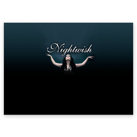 Поздравительная открытка с принтом Nightwish with Tarja в Курске, 100% бумага | плотность бумаги 280 г/м2, матовая, на обратной стороне линовка и место для марки
 | Тематика изображения на принте: nightwish | tarja | tarja turanen | turunen | найтвиш | тарья | тарья турунен | турунен