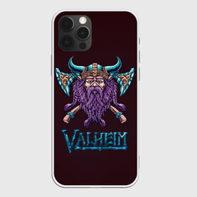 Чехол для iPhone 12 Pro с принтом Valheim Viking в Курске, силикон | область печати: задняя сторона чехла, без боковых панелей | fantasy | mmo | valheim | valve | валхейм | вальхейм | викинги | выживалка | игра | королевская битва | ммо | ролевая игра | фэнтази