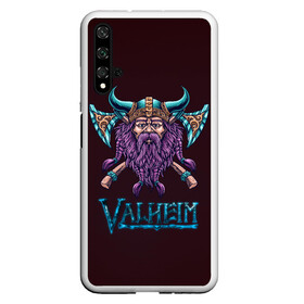 Чехол для Honor 20 с принтом Valheim Viking в Курске, Силикон | Область печати: задняя сторона чехла, без боковых панелей | fantasy | mmo | valheim | valve | валхейм | вальхейм | викинги | выживалка | игра | королевская битва | ммо | ролевая игра | фэнтази